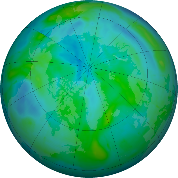 Arctic ozone map for 11 September 2009